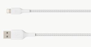 Lightning>USB-a Cable Braid 0.15m White