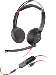 Headset Blackwire 5220 - Stereo - USB-c / 3.5mm - USB-C/A Adapter - Bulk