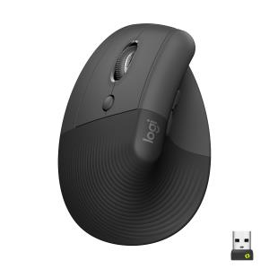 Lift Vertical Ergonomic Mouse - Left Handed - Wireless - Graphite Black