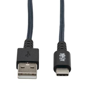 HEAVY-DUTY USB-A TO USB-C CBL M/M USB2 ARAMID FIBERS GRY 1.8 M