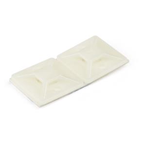 Cable Tie Mounts With Adhesive Tape For 0.21 In. (5.5 Mm) Wide Ties - 100 Pack