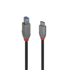 Cable - USB 3.2 - USB-c - USB-b - Anthraline  - 3m