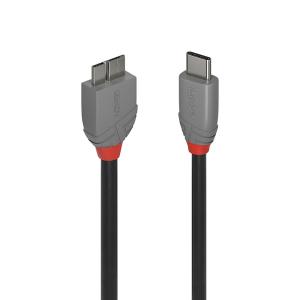 Cable - USB 3.2 - USB-c Male - Micro-b Male - Anthraline  - 1m