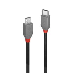 Cable - USB 2.0 - USB-c Male - Micro-b Male - Anthraline  - 3m