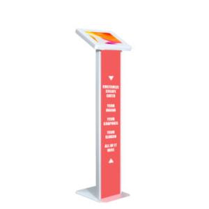 Premium Locking Floor Stand Kiosk With Graphic Card Slot White