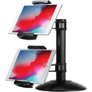 Quick-connect Dual Tablet Mount With Height-adjustable Arms