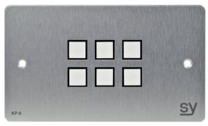 Uk 6 Button Keypad Controller Rs232/ir Alum Face 4 Bi-direc